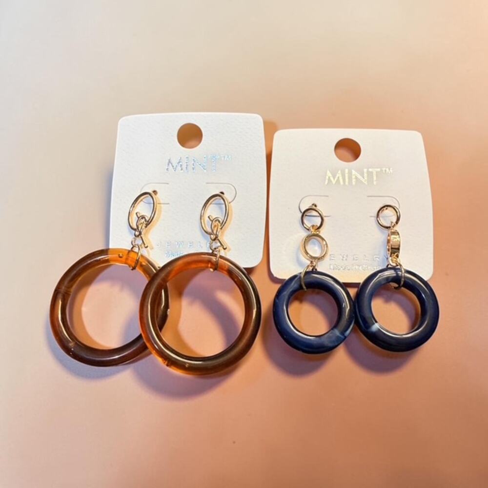 Mint - Fashion Earrings - 2 Pairs